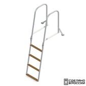 Трап для причальной секции складной, 4 ступени ироко (ширина 400мм.) Трап для причальной секции складной, 4 ступени ироко (ширина 400мм.)