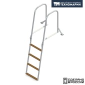 Трап для причальной секции складной, 4 ступени ироко (ширина 400мм.)