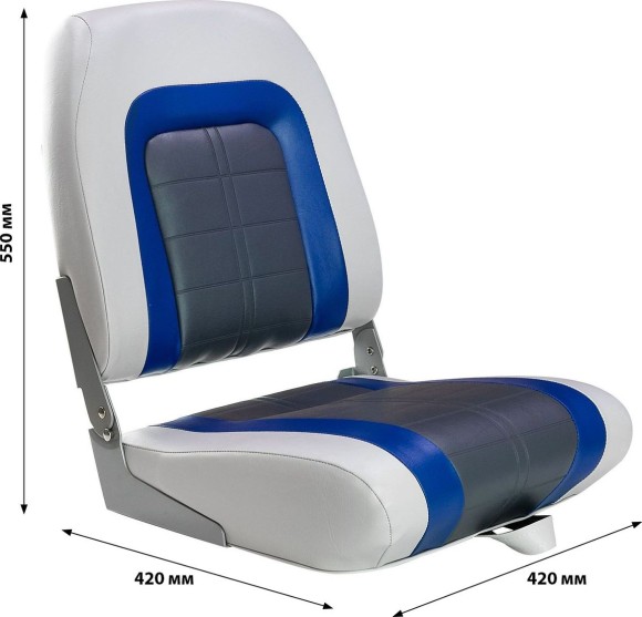 Кресло мягкое складное Special, обивка винил, цвет серый/синий/угольный, Marine Rocket Кресло мягкое складное Special, обивка винил, цвет серый/синий/угольный, Marine Rocket