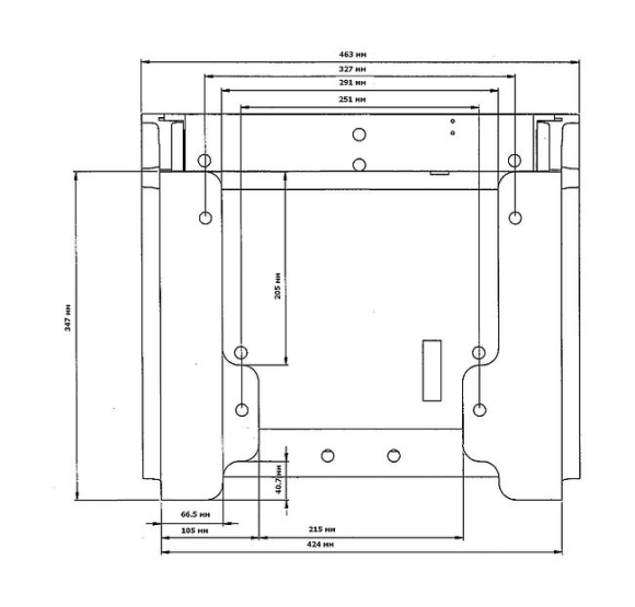 Подъёмник мотора гидравлический 50-300 л.с. вертикальный (Power-Lift), вынос 20 см, высота подъема 15 см