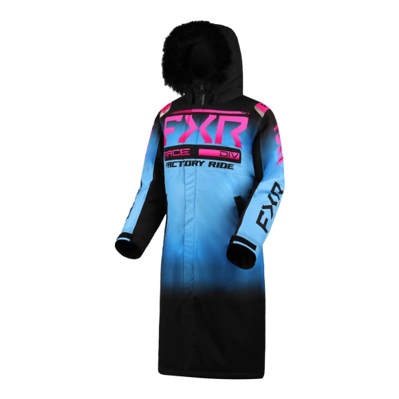 Пальто FXR Warm-Up с утеплителем Black-Blue Fade/Electric Pink Fade, XL Пальто FXR Warm-Up с утеплителем Black-Blue Fade/Electric Pink Fade, XL