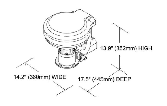 Унитаз с электрической помпой 12 В Унитаз с электрической помпой 12 В