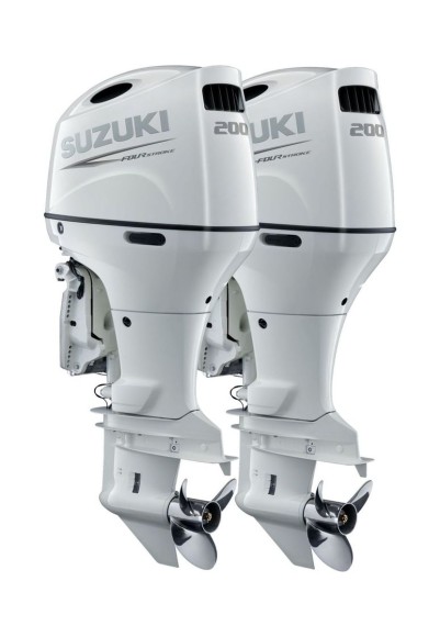 Спарка из 2 моторов Suzuki DF200APX, белые