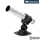 Держатель спиннинга сквозной на баллон наклонный, алюминий Держатель спиннинга сквозной на баллон наклонный, алюминий