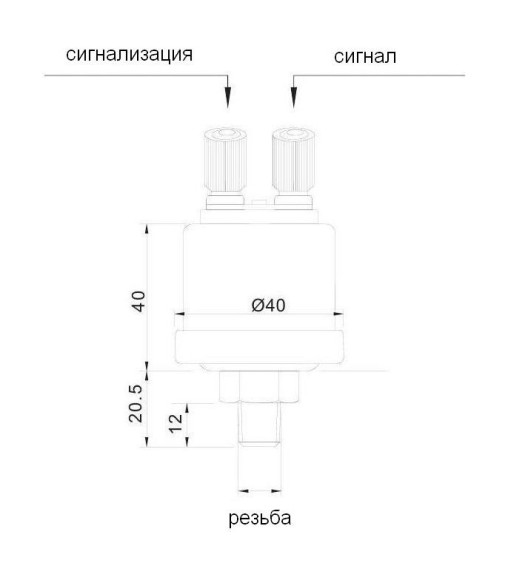 Датчик давления масла 0-10bar M10*1, 10-184om
