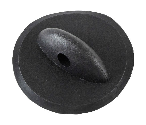 Крепление леера, круглое, отверстие 12 мм, черное