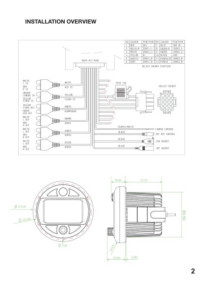 Морская магнитола MRH-301, Zone Control, черный ободок, Marine Rocket