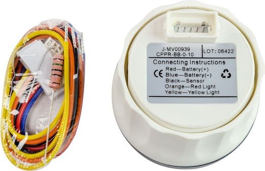 Указатель давления масла 0-10 бар, черный циферблат, черный ободок, д. 52 мм, Marine Rocket