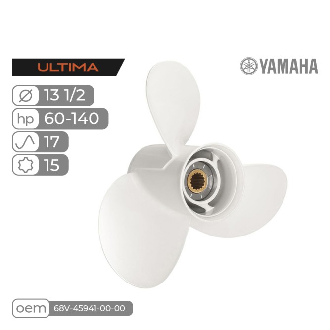 Винт гребной Skipper Ultima для Yamaha 60-140HP алюминиевый, диаметр 13 1/2", шаг 17"