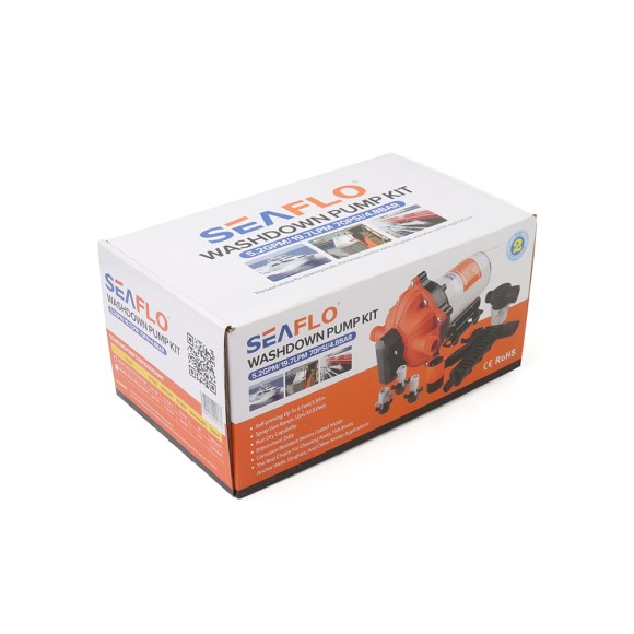 Комплект помывочный SeaFlo, 12V без шланга 19.7 л/мин, 4.8 BAR без шланга