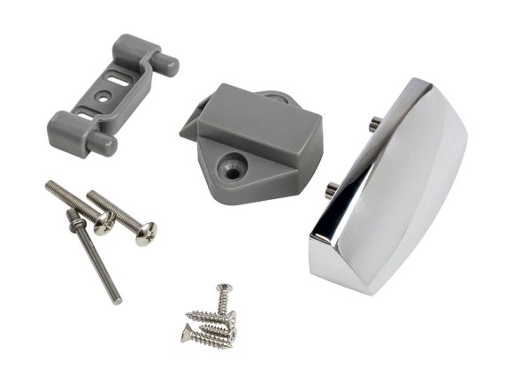 Ручка врезная с замком 79мм, хромированная, D7мм