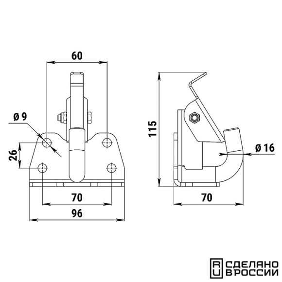 Прицепной крюк для снегохода LYNX Прицепной крюк для снегохода LYNX