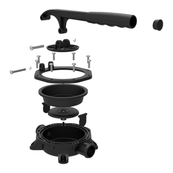 Помпа водооткачивающая ручная SeaFlo мембранная, 20 л/мин, патрубок 34,5 мм Помпа водооткачивающая ручная SeaFlo мембранная, 20 л/мин, патрубок 34,5 мм