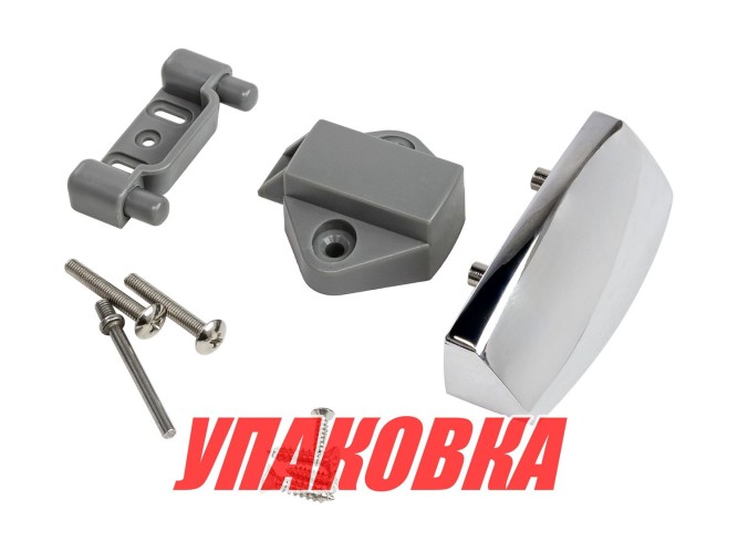 Ручка врезная с замком 79мм, хромированная, D7мм (упаковка из 5 шт.)