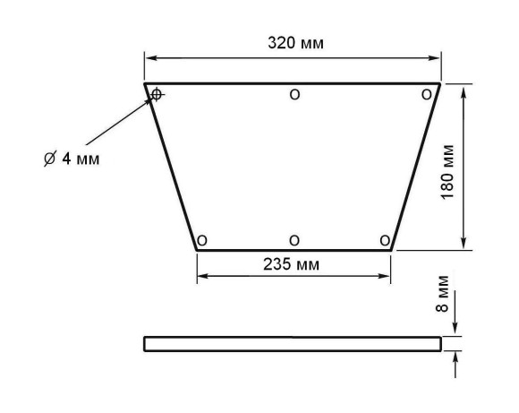 Накладка на транец внешняя, черная