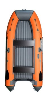 Надувная лодка ПВХ, RiverBoats RB 330 НДНД, серо-оранжевый