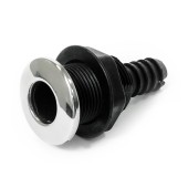 Стакан дренажный SUNFINE 19мм с нержавеющей накладкой, основание пластик