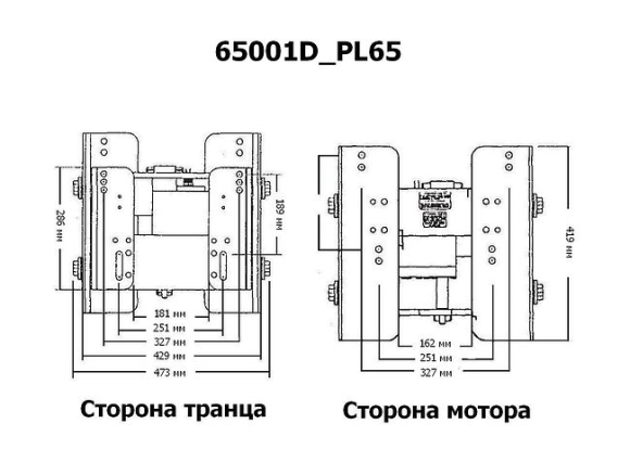 Подъёмник мотора гидравлический 50-300 л.с. вертикальный (Power-Lift) с указателем, CMC