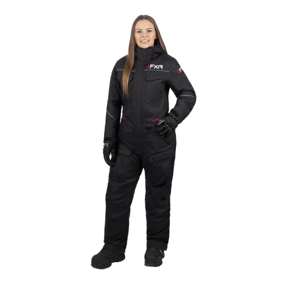 Комбинезон FXR Excursion с утеплителем Black/Fuchsia, 10