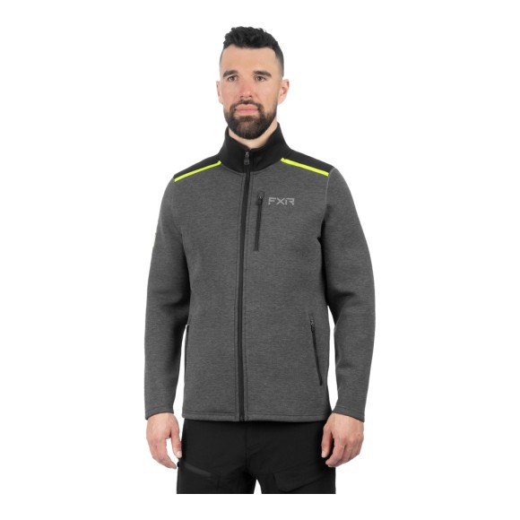 Толстовка FXR Altitude Tech Zip-Up Asphalt/Hi Vis, L Толстовка FXR Altitude Tech Zip-Up Asphalt/Hi Vis, L
