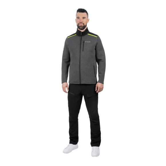Толстовка FXR Altitude Tech Zip-Up Asphalt/Hi Vis, L Толстовка FXR Altitude Tech Zip-Up Asphalt/Hi Vis, L