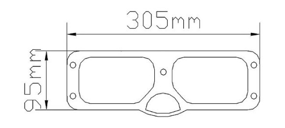 Накладка на транец внутренняя, черная