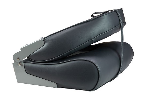 Кресло мягкое складное, обивка винил, цвет темно-серый/серый, Marine Rocket