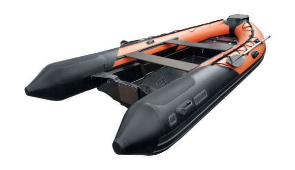Лодка РИБ (RIB) Навигатор 460PRO ZAC, оранжевый-черный (корпус черный), FORZA