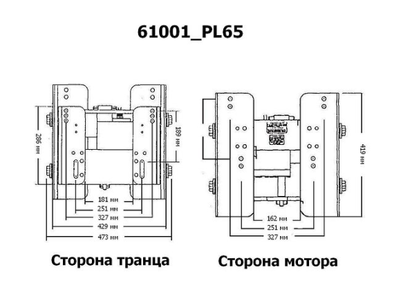 Подъёмник мотора гидравлический 50-300 л.с. вертикальный (Power-Lift) вынос 10" (25 см) с указателем, CMC