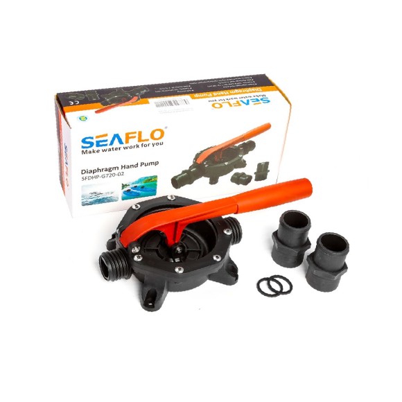 Помпа водооткачивающая ручная SeaFlo мембранная, 20 л/мин, патрубок 38 мм