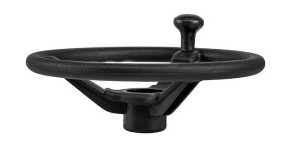 Рулевое колесо RIVIERA черный обод и спицы д. 350 мм со спинером