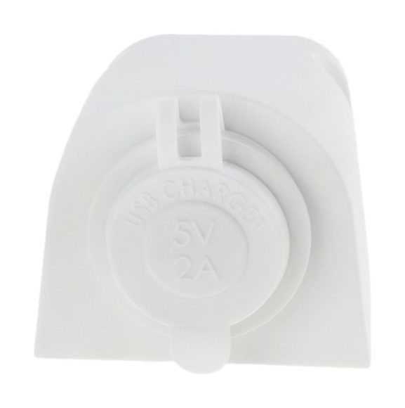 Разъем USB 5В 2.1А для крепления на приборную панель, белый Разъем USB 5В 2.1А для крепления на приборную панель, белый