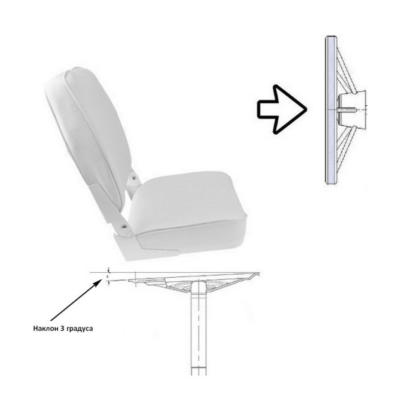Стойка демонтируемая для сидений, высота 330 мм, диаметр 60 мм, диаметр основания 230 мм Стойка демонтируемая для сидений, высота 330 мм, диаметр 60 мм, диаметр основания 230 мм