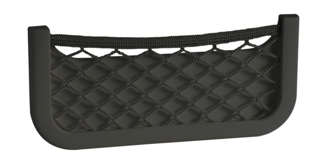 Накладной карман с сеткой 250x115x10 мм, черный