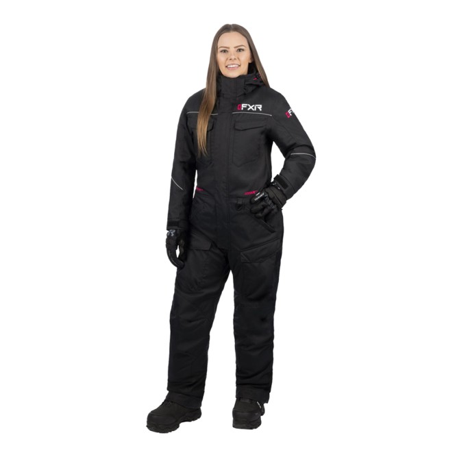 Комбинезон FXR Excursion с утеплителем Black/Fuchsia, 12