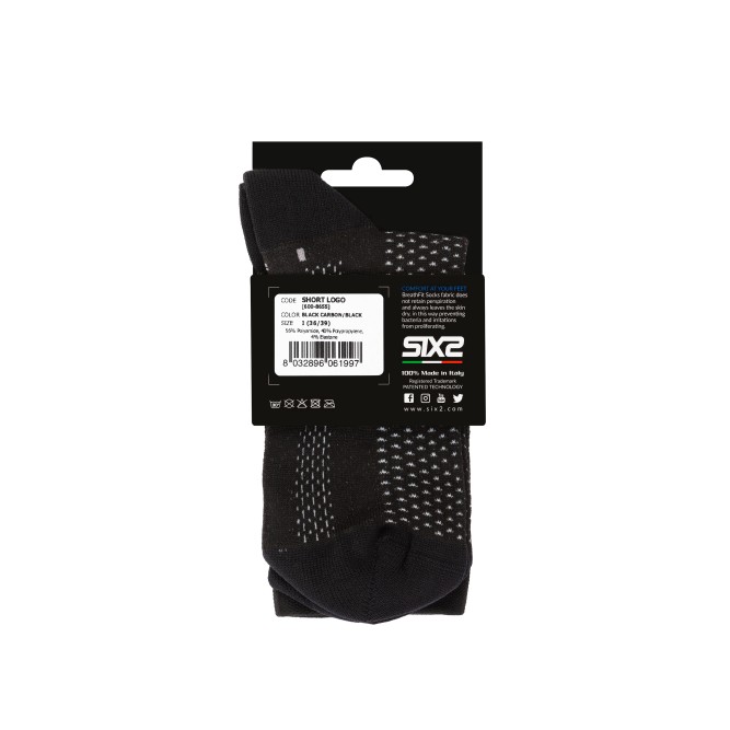 Носки SIXS Logo Black Carbon/Black, 36/39, Артикул: SHLG--I-NENE