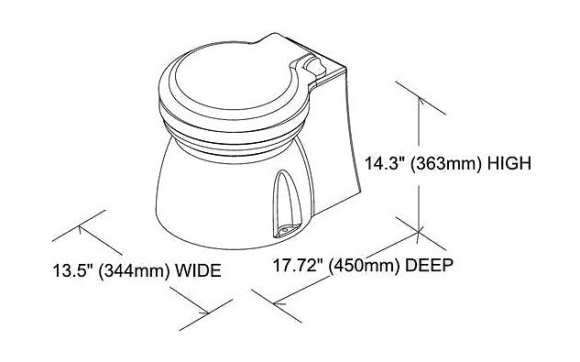 Унитаз с электрической помпой 24 В Унитаз с электрической помпой 24 В
