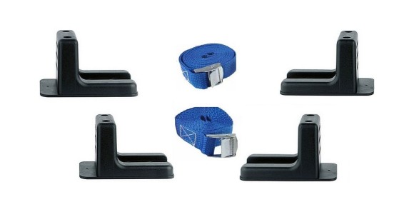 Крепление для стационарных топливных баков, 4 крепления и 2 ремня