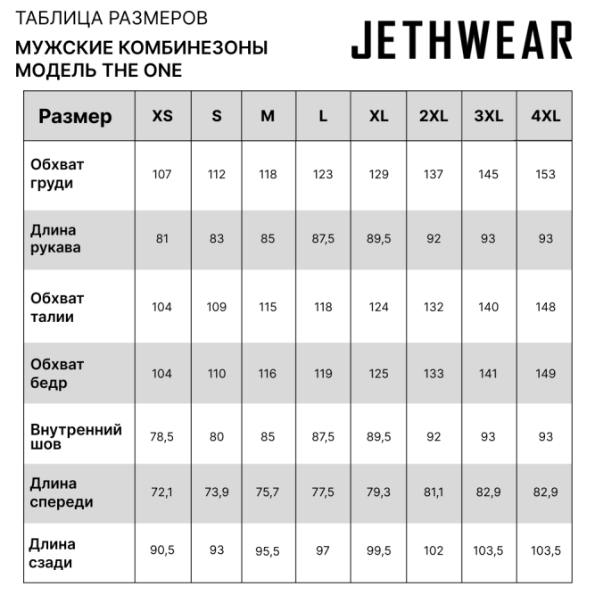 Комбинезон Jethwear The One без утеплителя Black/Iron, XXL