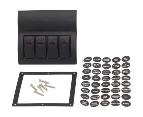 Панель бортового питания 4 переключателя, предохранители