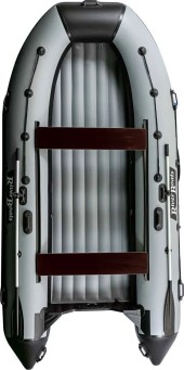 Надувная лодка ПВХ, RiverBoats RB 410 НДНД, черно-серый