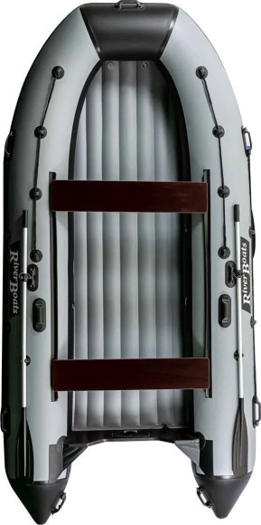 Надувная лодка ПВХ, RiverBoats RB 410 НДНД, черно-серый Надувная лодка ПВХ, RiverBoats RB 410 НДНД, черно-серый