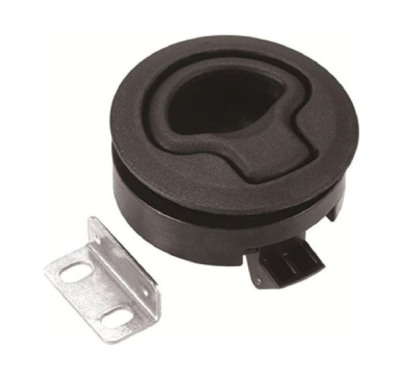 Ручка для люка врезная, утапливаемая, черная, 61мм Ручка для люка врезная, утапливаемая, черная, 61мм