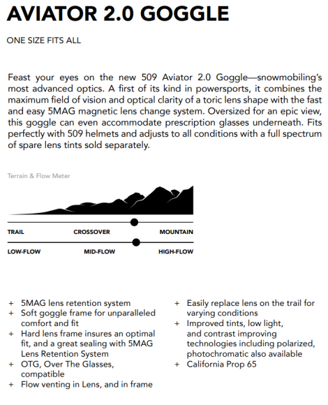 Очки 509 Aviator 2.0 без подогрева Sharkskin Очки 509 Aviator 2.0 без подогрева Sharkskin