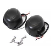 Огни бортовые светодиодные 77х60х30 мм, черный пластик