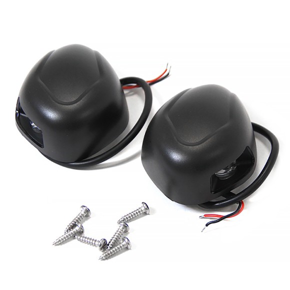 Огни бортовые светодиодные 77х60х30 мм, черный пластик