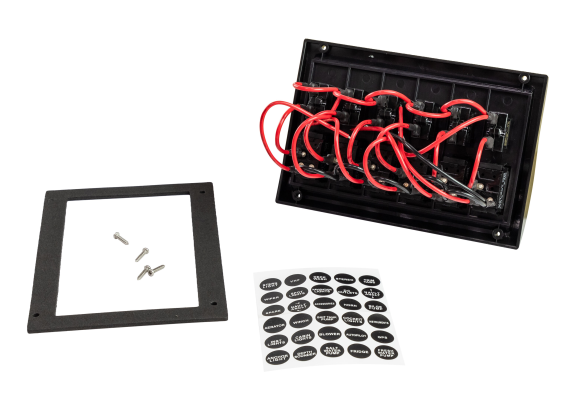 Панель бортового питания 6 переключателей, индикация, автоматы