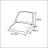 Сиденье пластмассовое складное Folding Plastic Boat Seat серое