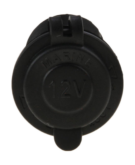 Разъем прикуривателя врезной, чёрный