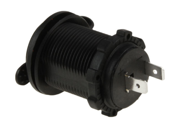 Разъем прикуривателя врезной, чёрный